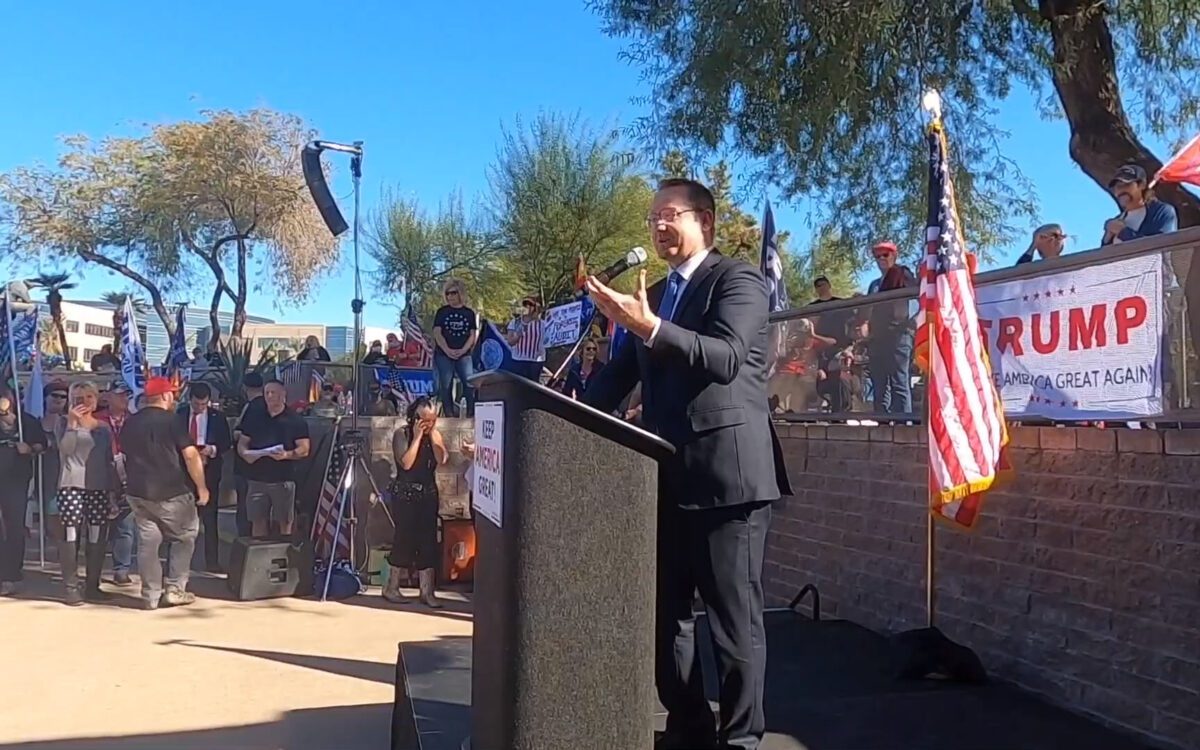 Ryan Hartwig with Project Veritas speaks in Phoenix