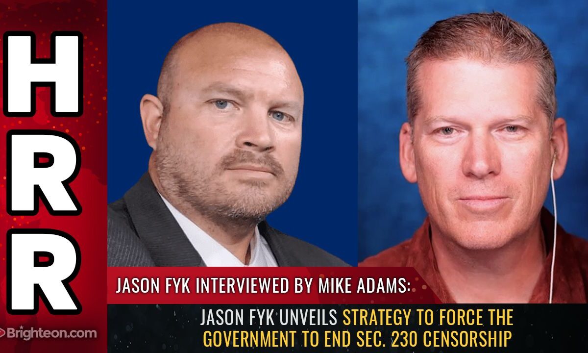 Jason Fyk unveils strategy to force the GOVERNMENT to end Sec. 230 censorship